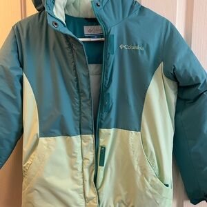 Columbia Kids' Aqua and Light Green Puffer Jacket